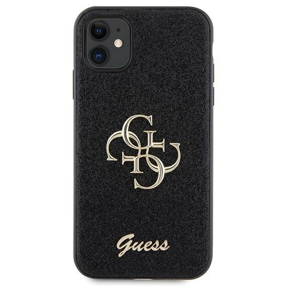Guess GUHCN61HG4SGK case for iPhone 11 / Xr - black Glitter Script Big 4G | Techbox