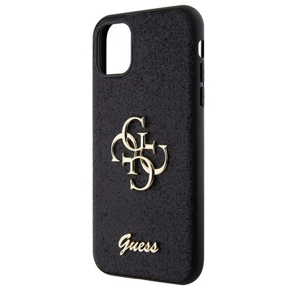 Guess GUHCN61HG4SGK case for iPhone 11 / Xr - black Glitter Script Big 4G | Techbox