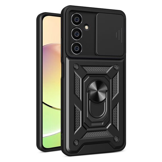 Hybrid Armor Camshield case for Samsung M54 with camera cover - black | Techbox