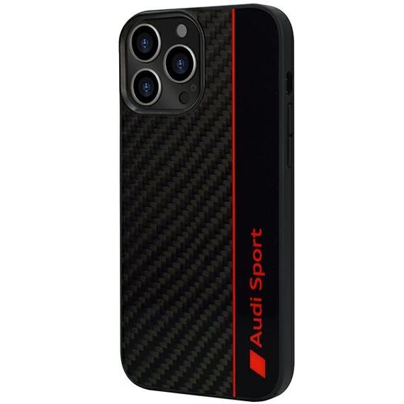 Audi Carbon Fiber Stripe iPhone 13 Pro Max 6.7" black/black hardcase AUS-TPUPCIP13PM-R8/D1-BK - Apple Cases - Cases - Techbox