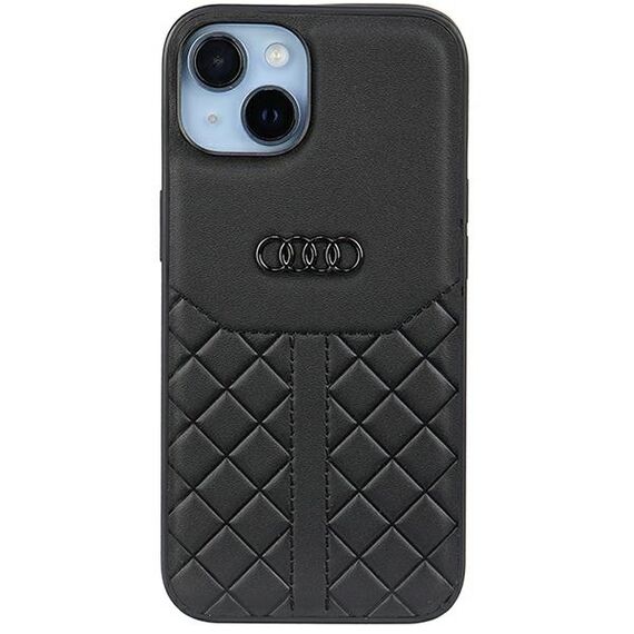 Audi Genuine Leather iPhone 14 6.1" black/black hardcase AU-TPUPPCIP14-Q8/D1-BK | Techbox