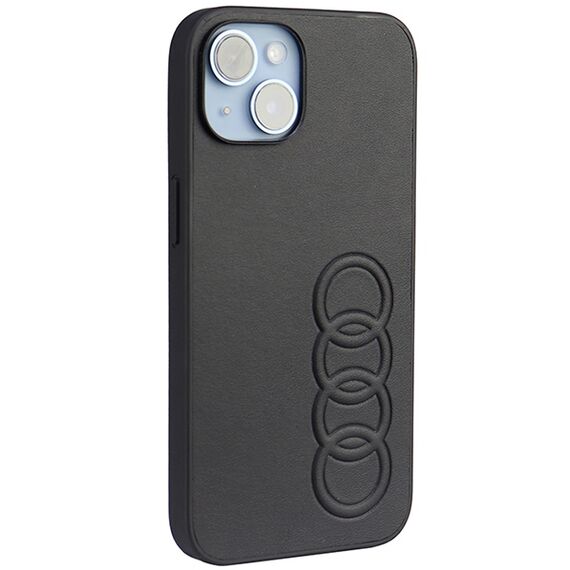 Audi Synthetic Leather iPhone 14 6.1" black/black hardcase AU-TPUPPCIP14-TT/D1-BK - Apple Cases - Cases - Techbox