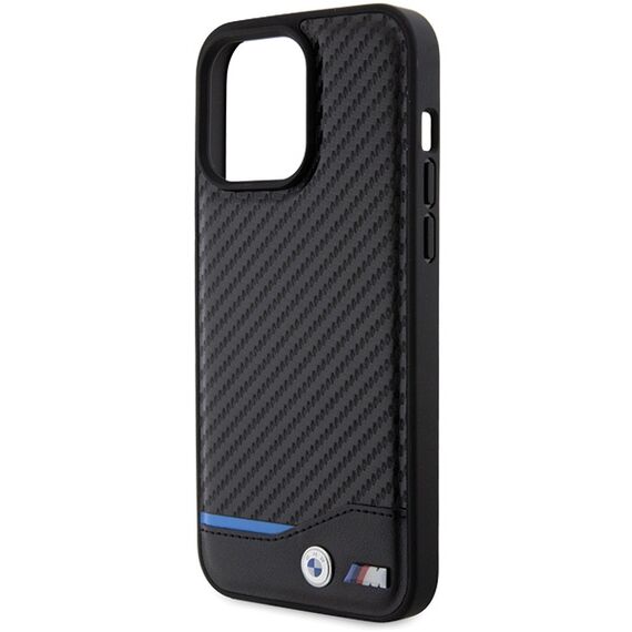 BMW Leather Carbon case for iPhone 15 Pro Max - black | Techbox