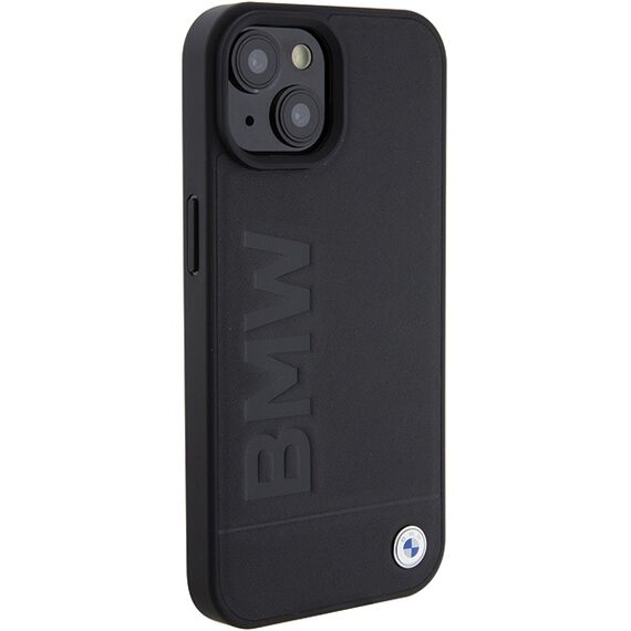 BMW Leather Hot Stamp case for iPhone 15 - black | Techbox