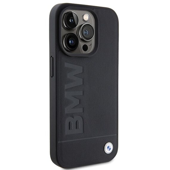 BMW Leather Hot Stamp iPhone 15 Pro Max Case - Black | Techbox