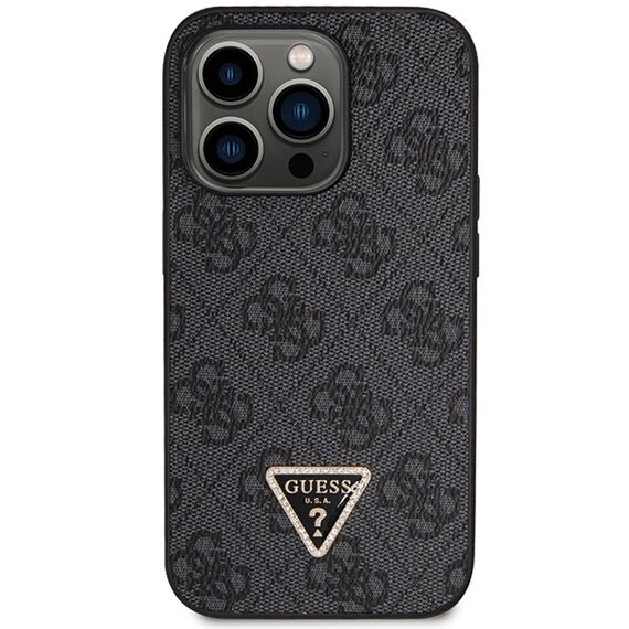 Guess GUHCP14LP4TDSCPK case for iPhone 14 Pro - black Crossbody 4G Metal Logo |  Techbox