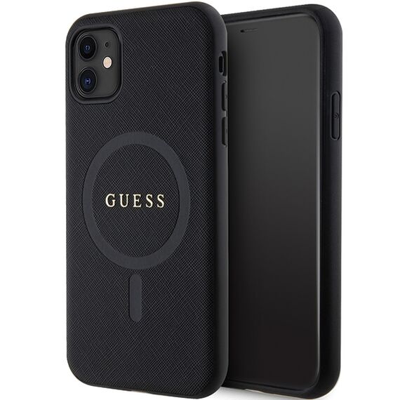 Guess GUHMN61PSAHMCK case for iPhone 11 / Xr - black Saffiano MagSafe - Uncategorized Cases (2) - Cases - Techbox