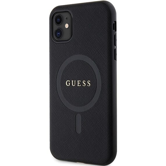 Guess GUHMN61PSAHMCK case for iPhone 11 / Xr - black Saffiano MagSafe - Uncategorized Cases (2) - Cases - Techbox