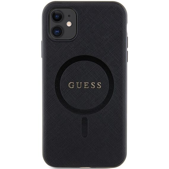 Guess GUHMN61PSAHMCK case for iPhone 11 / Xr - black Saffiano MagSafe - Uncategorized Cases (2) - Cases - Techbox