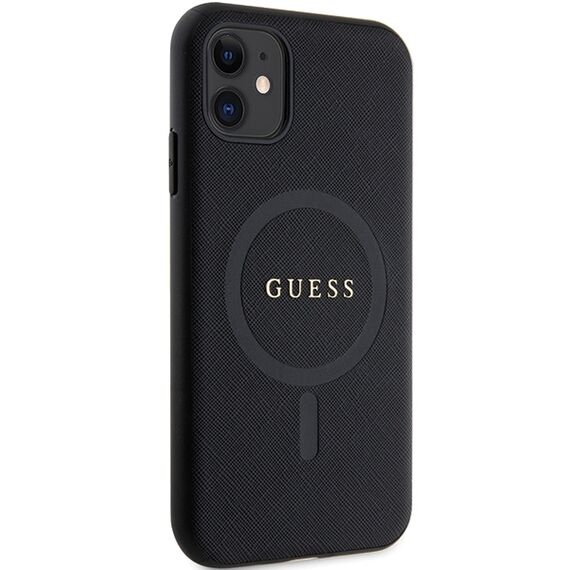 Guess GUHMN61PSAHMCK case for iPhone 11 / Xr - black Saffiano MagSafe - Uncategorized Cases (2) - Cases - Techbox