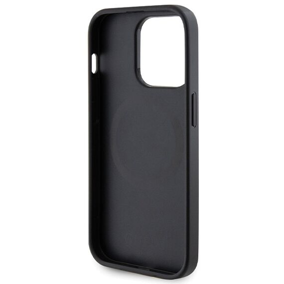 Guess GUHMP14LPSAHMCK case for iPhone 14 Pro - black Saffiano MagSafe | Techbox