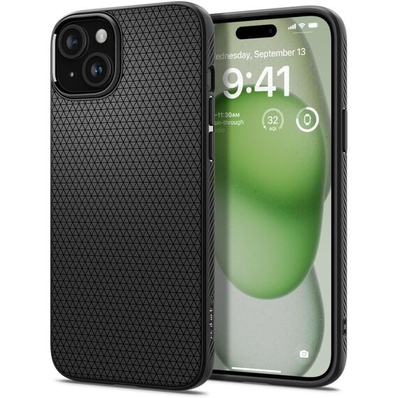 Spigen Liquid Air Case for iPhone 15 Plus - Matte Black | Techbox