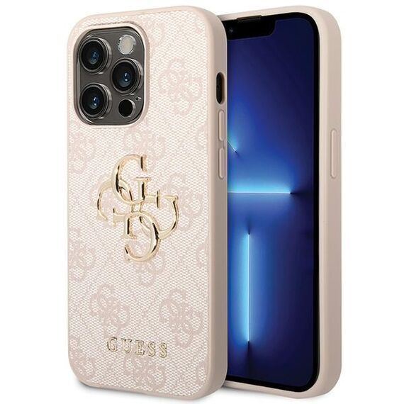 Guess 4G Big Metal Logo case for iPhone 15 Pro - pink | Techbox