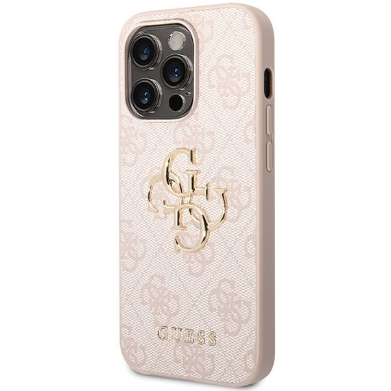 Guess 4G Big Metal Logo case for iPhone 15 Pro - pink | Techbox