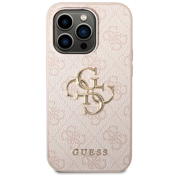 Guess 4G Big Metal Logo case for iPhone 15 Pro - pink | Techbox