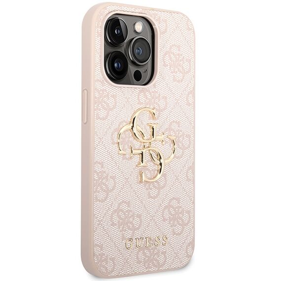 Guess 4G Big Metal Logo case for iPhone 15 Pro - pink | Techbox