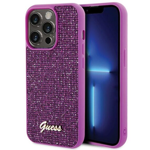 Guess Disco Metal Script case for iPhone 15 Pro - pink - Apple Cases - Cases - Techbox