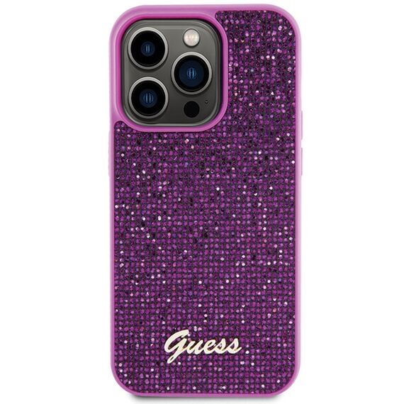 Guess Disco Metal Script case for iPhone 15 Pro - pink - Apple Cases - Cases - Techbox