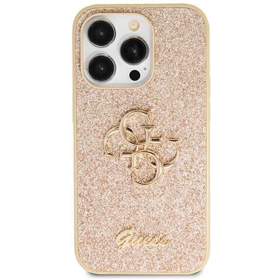 Guess GUHCP14LHG4SGD case for iPhone 14 Pro - gold Glitter Script Big 4G - Apple Cases - Cases - Techbox