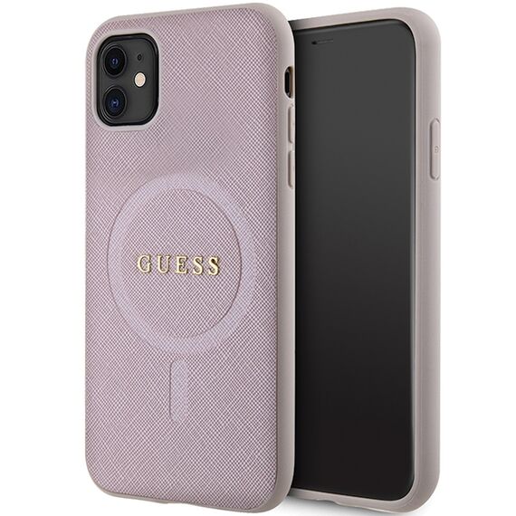 Guess GUHMN61PSAHMCP case for iPhone 11 / Xr - pink Saffiano MagSafe - Uncategorized Cases (2) - Cases - Techbox