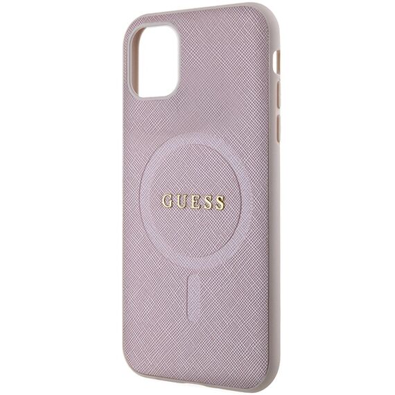 Guess GUHMN61PSAHMCP case for iPhone 11 / Xr - pink Saffiano MagSafe - Uncategorized Cases (2) - Cases - Techbox