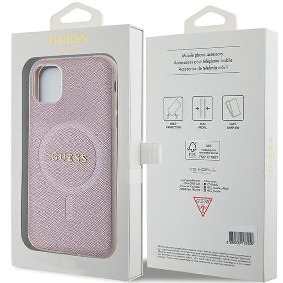 Guess GUHMN61PSAHMCP case for iPhone 11 / Xr - pink Saffiano MagSafe - Uncategorized Cases (2) - Cases - Techbox