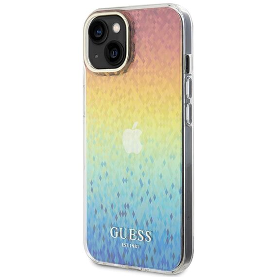 Guess IML Faceted Mirror Disco Iridescent case for iPhone 15 - multicolored | Techbox
