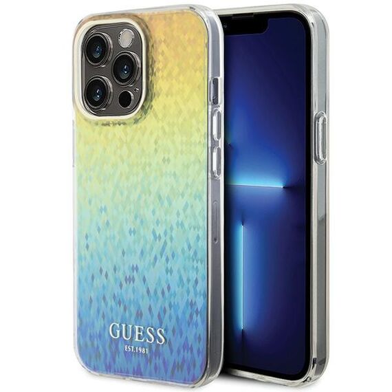 Guess IML Faceted Mirror Disco Iridescent case for iPhone 15 Pro Max - multicolored | Techbox