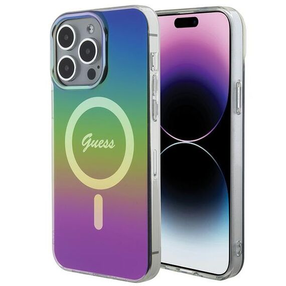 Guess IML Iridescent MagSafe case for iPhone 15 Pro - black | Techbox