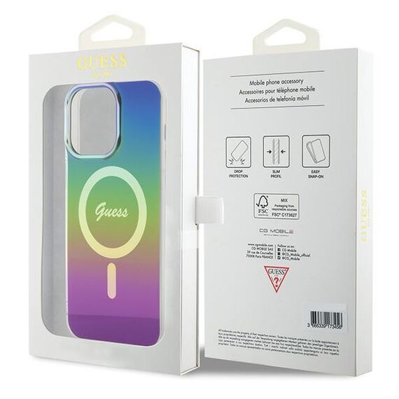 Guess IML Iridescent MagSafe case for iPhone 15 Pro - black | Techbox