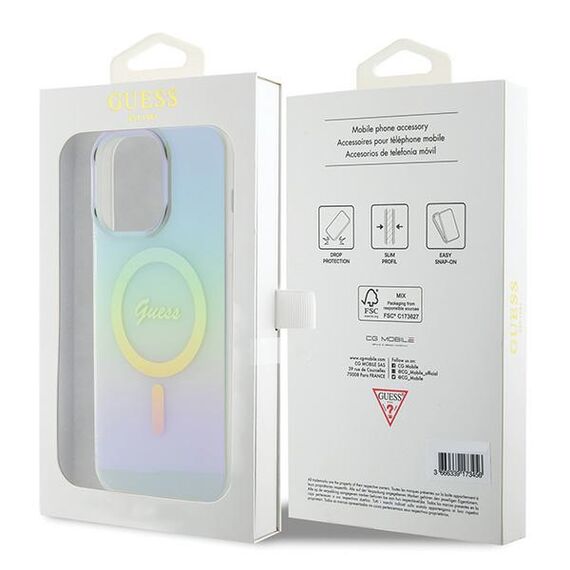 Guess IML Iridescent MagSafe case for iPhone 15 Pro - turquoise | Techbox