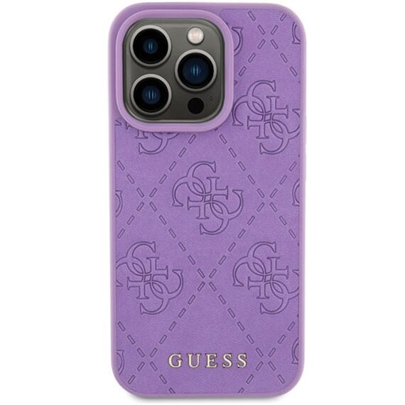 Guess Leather 4G Stamped case for iPhone 15 Pro Max - purple | Techbox