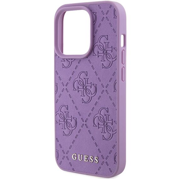 Guess Leather 4G Stamped case for iPhone 15 Pro Max - purple | Techbox