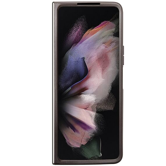 Guess Leather 4G Triangle Strass case for Samsung Galaxy Z Fold 5 - brown - Samsung Cases - Cases - Techbox