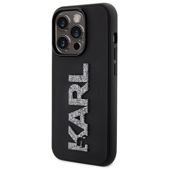 Karl Lagerfeld 3D Rubber Glitter Logo case for iPhone 15 Pro Max - black - Uncategorized Cases (2) - Cases - Techbox