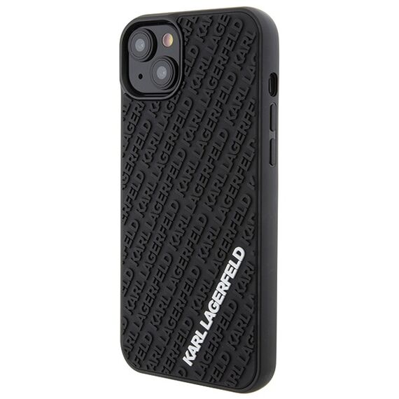 Karl Lagerfeld 3D Rubber Multi Logo case for iPhone 15 Plus - black | Techbox