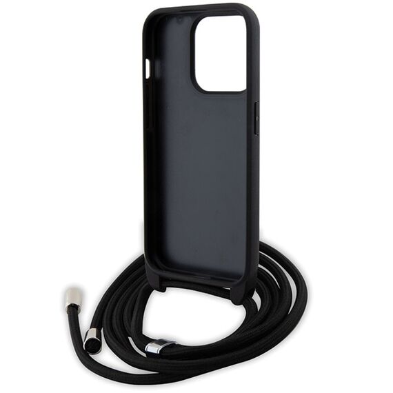 Karl Lagerfeld Crossbody Saffiano Metal Pin Karl &amp; Choupette case for iPhone 15 Pro - black - Apple Cases - Cases - Techbox