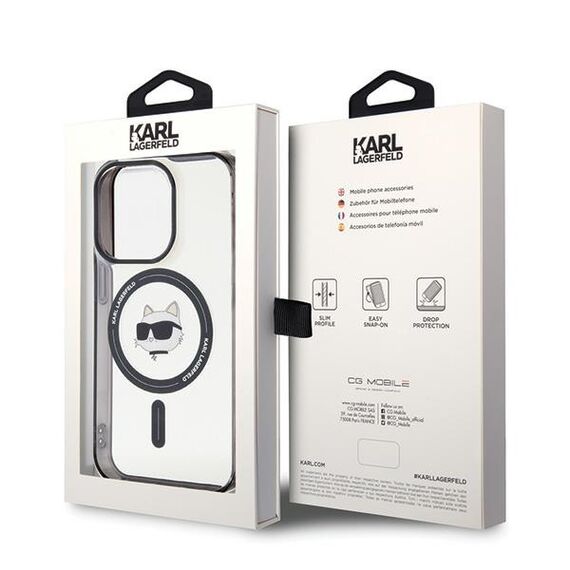 Karl Lagerfeld IML Choupette's Head MagSafe case for iPhone 15 Pro - transparent - Apple Cases - Cases - Techbox