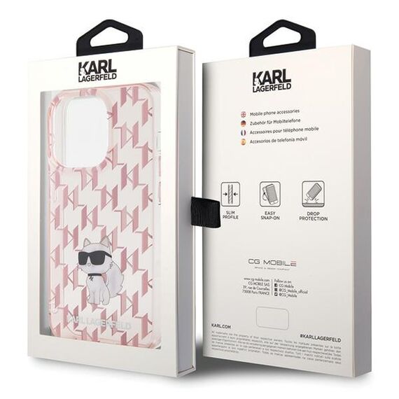 Karl Lagerfeld Monogram Choupette case for iPhone 15 Pro Max - pink - Uncategorized Cases (2) - Cases - Techbox