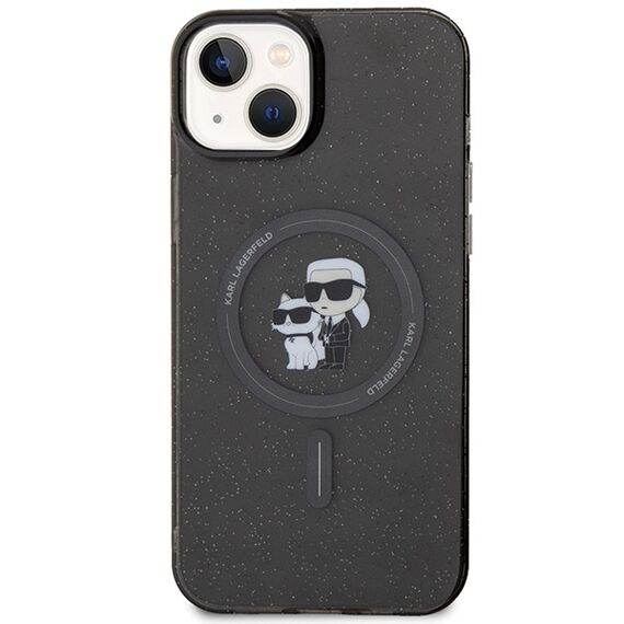 Karl Lagerfeld Karl&amp;Choupette Glitter MagSafe case for iPhone 15 - black - Apple Cases - Cases - Techbox