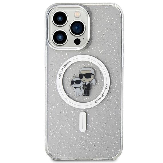Karl Lagerfeld Karl&Choupette Glitter MagSafe case for iPhone 15 Pro Max - transparent | Techbox
