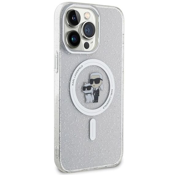 Karl Lagerfeld Karl&Choupette Glitter MagSafe case for iPhone 15 Pro Max - transparent | Techbox