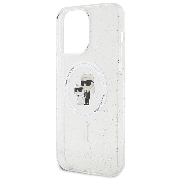 Karl Lagerfeld Karl&Choupette Glitter MagSafe case for iPhone 15 Pro Max - transparent | Techbox