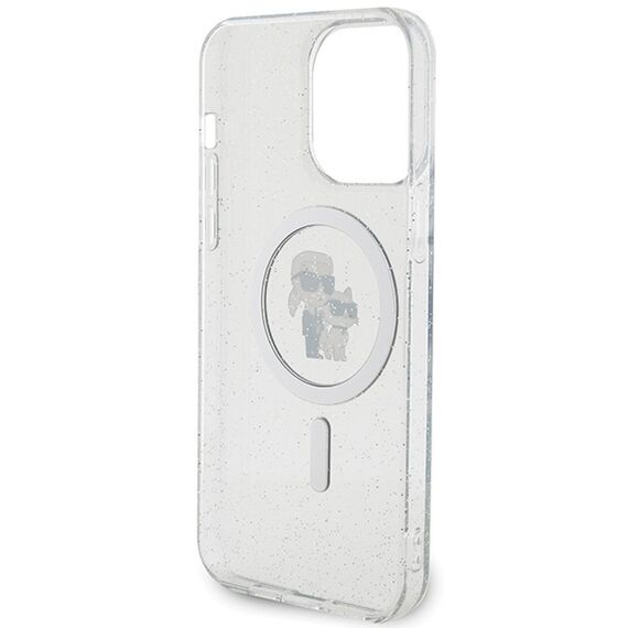 Karl Lagerfeld Karl&Choupette Glitter MagSafe case for iPhone 15 Pro Max - transparent | Techbox