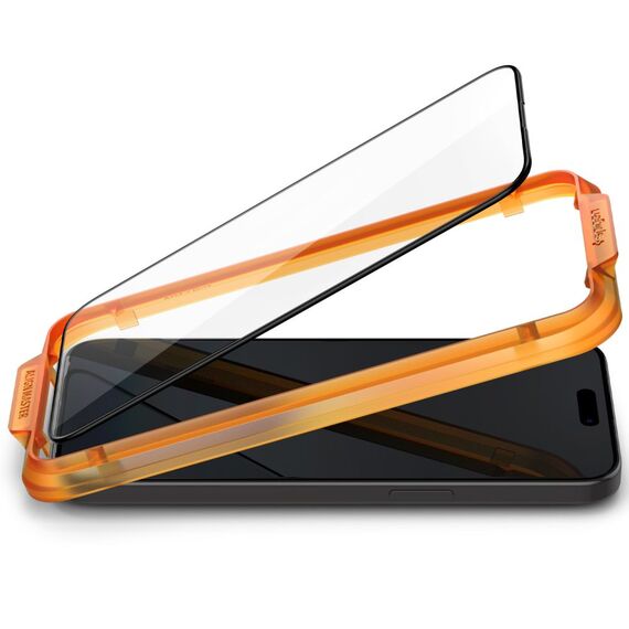 TEMPERED GLASS Spigen ALM GLASS FC 2-PACK IPHONE 15 PLUS BLACK - Apple iPhone - Screen & Camera Protection - Techbox