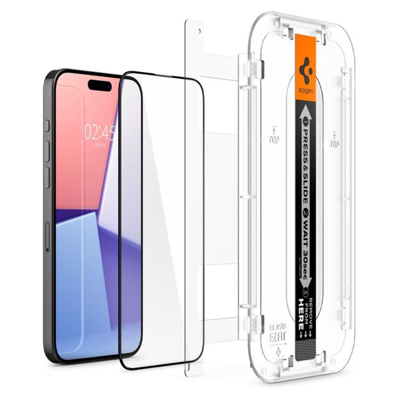 Spigen Glas.tR EZ Fit FC Tempered Glass for iPhone 15 Pro - Black 2 pcs. | Techbox
