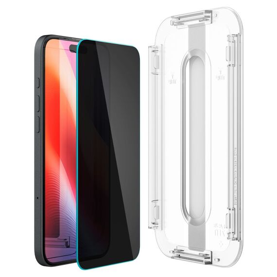 Spigen Glas.tR EzFit Privacy Tempered Glass for iPhone 15/16 with Adapter (2 pcs.) | Techbox