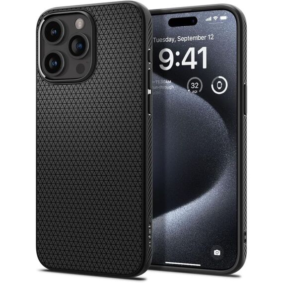 Spigen Liquid Air iPhone 15 Pro Case - Matte Black | Techbox