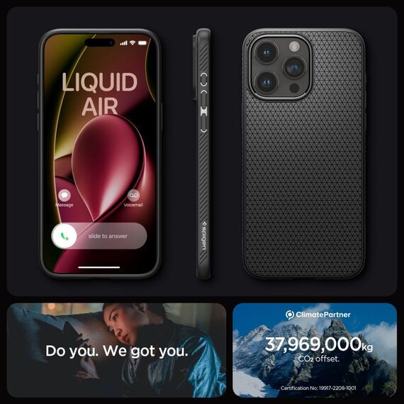 Spigen Liquid Air iPhone 15 Pro Case - Matte Black | Techbox