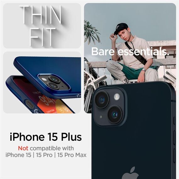 Spigen Thin Fit iPhone 15 Plus Case - Blue | Techbox